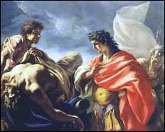 Alexandre devant le corps de Darius