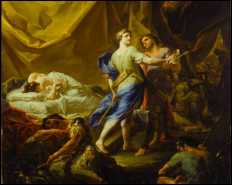 Ulysse et Diomède sous la tente de Rhésos